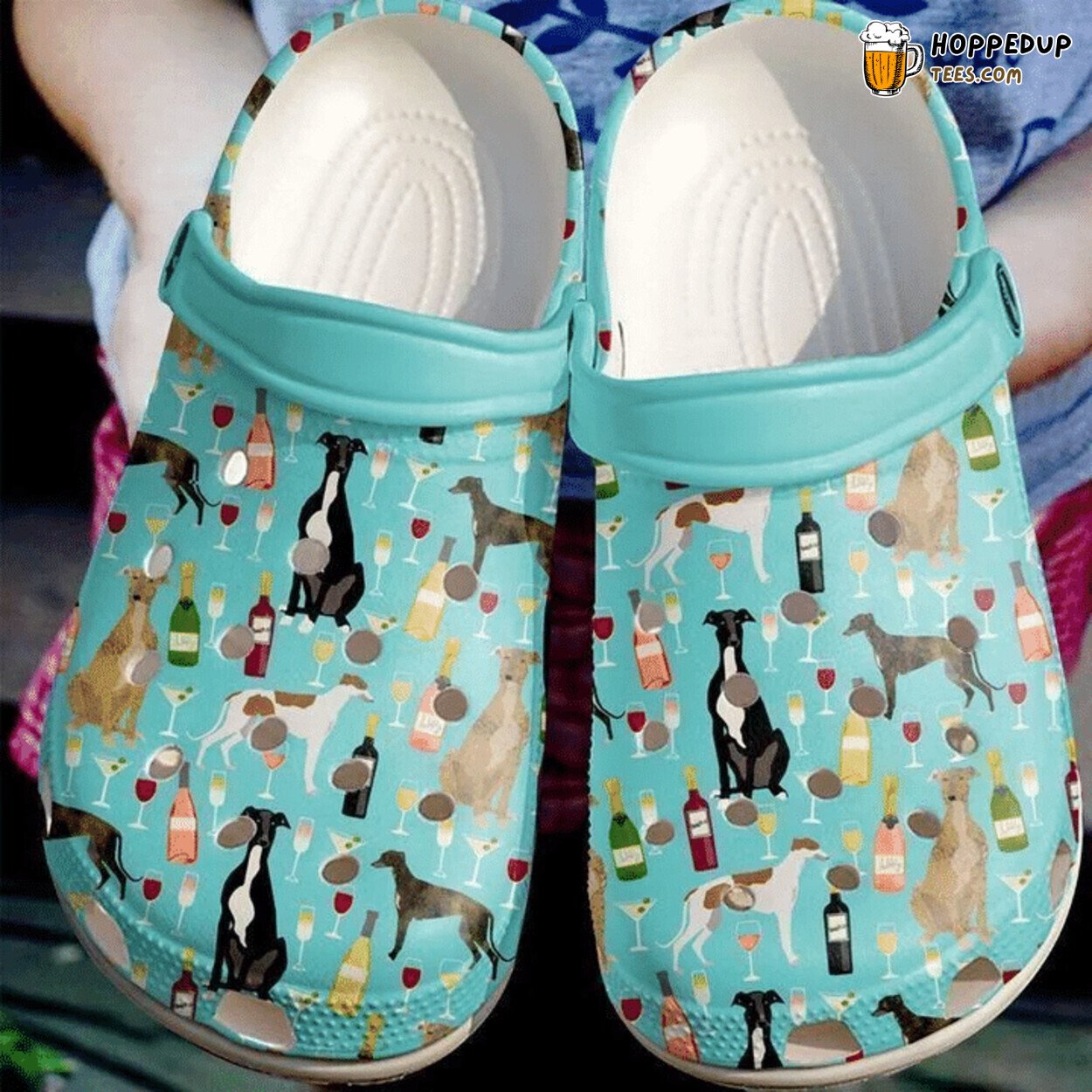 Greyhound Themed Comfortable Unique Stylish Design Classic Clogs