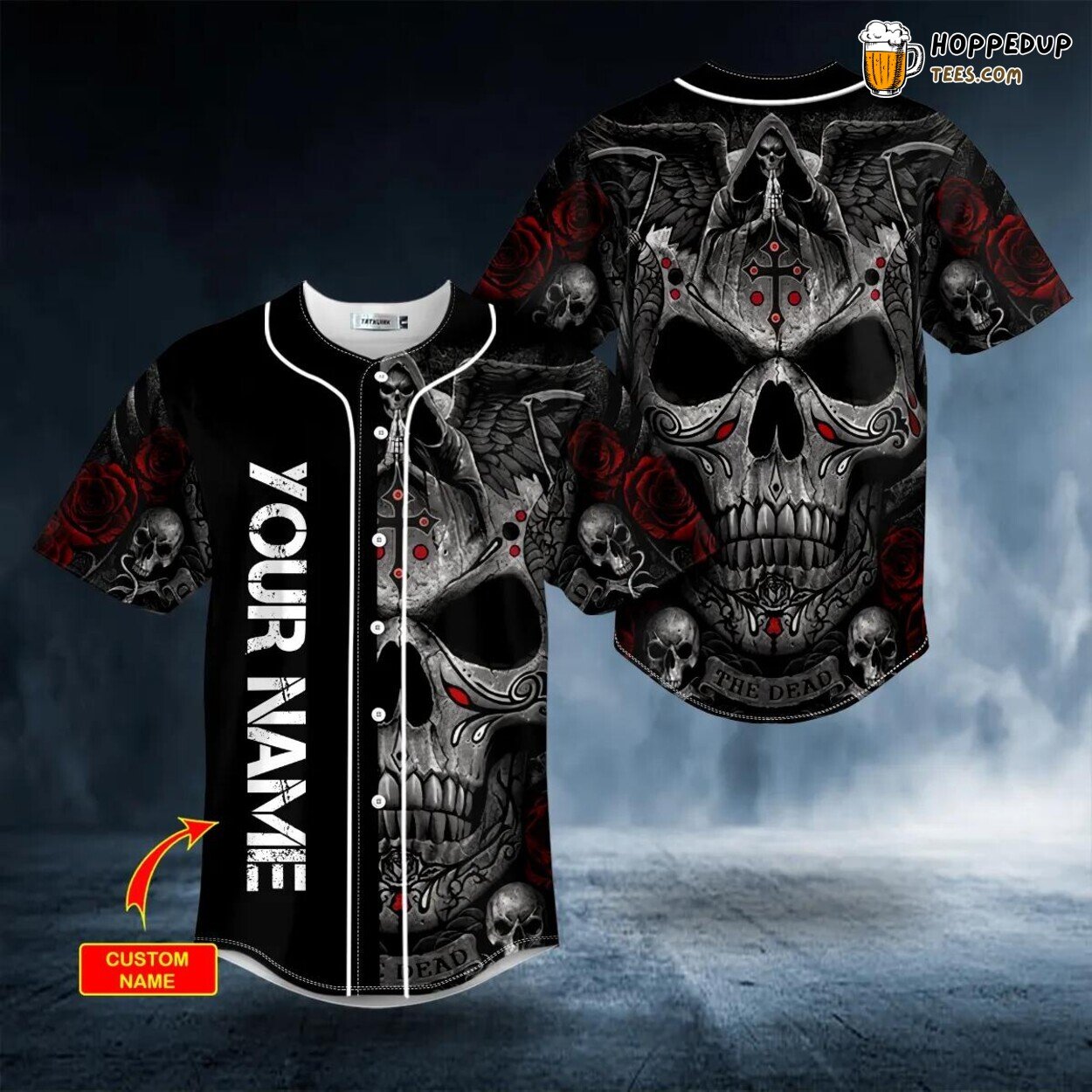 Grim Reaper Cross Prayer Unique Skull Tailored Baseball Jersey Custom