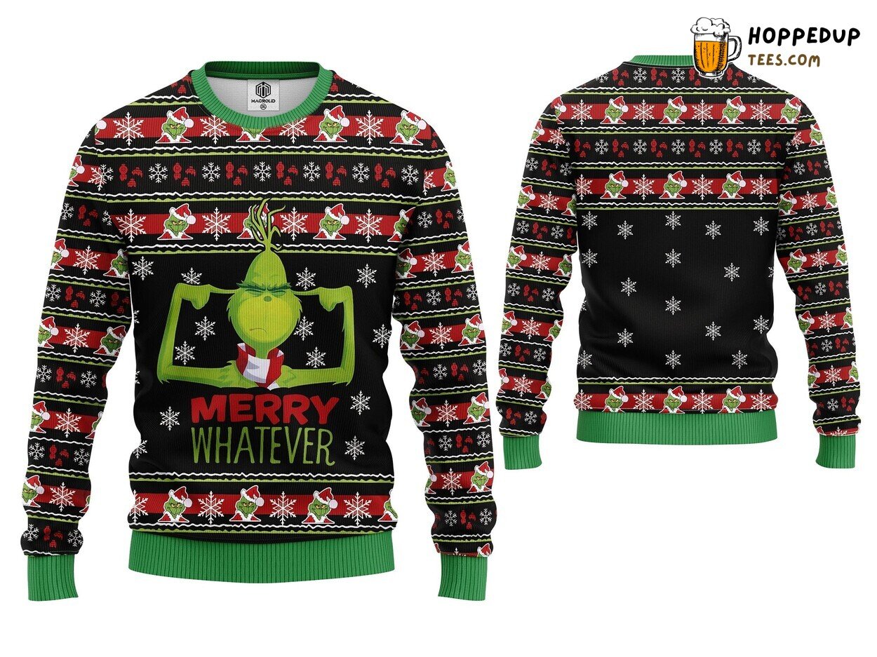 Grinch Ugly Christmas Sweater Pullover Winter Grinchmas Festive Design