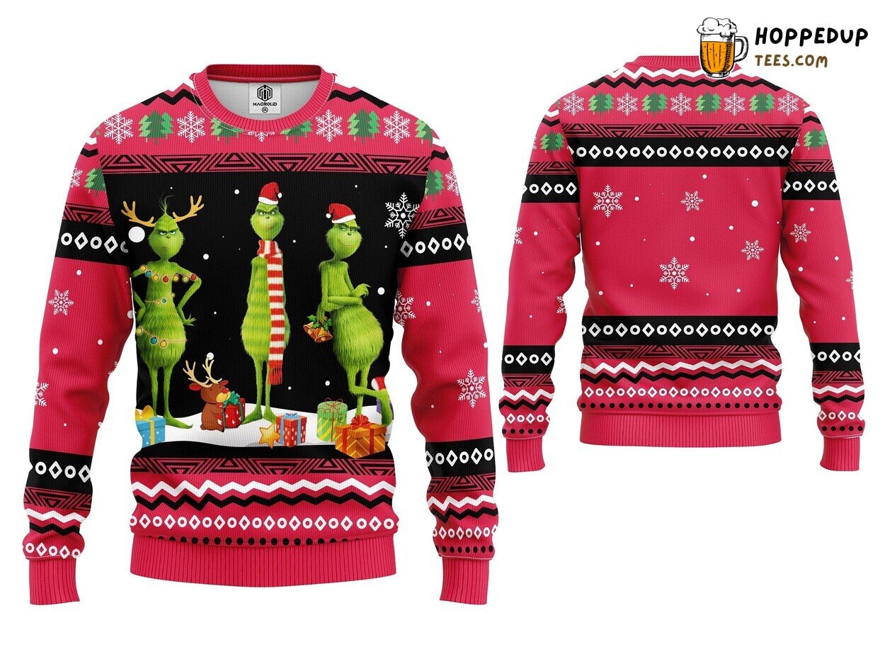 Grinchmas Ugly Christmas Sweater Unisex Grinch Winter Festive Wear