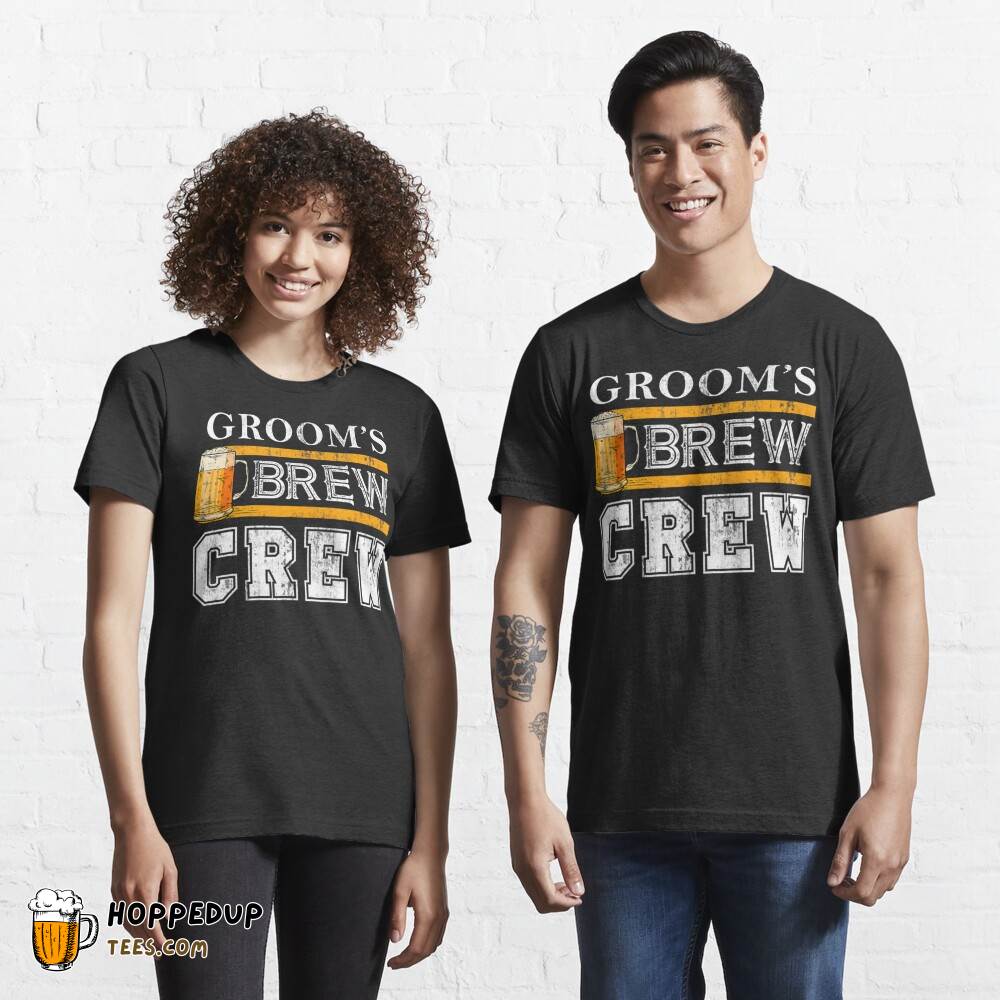 Groom’s Brew Crew Groomsmen Bachelor Party T-Shirt HU