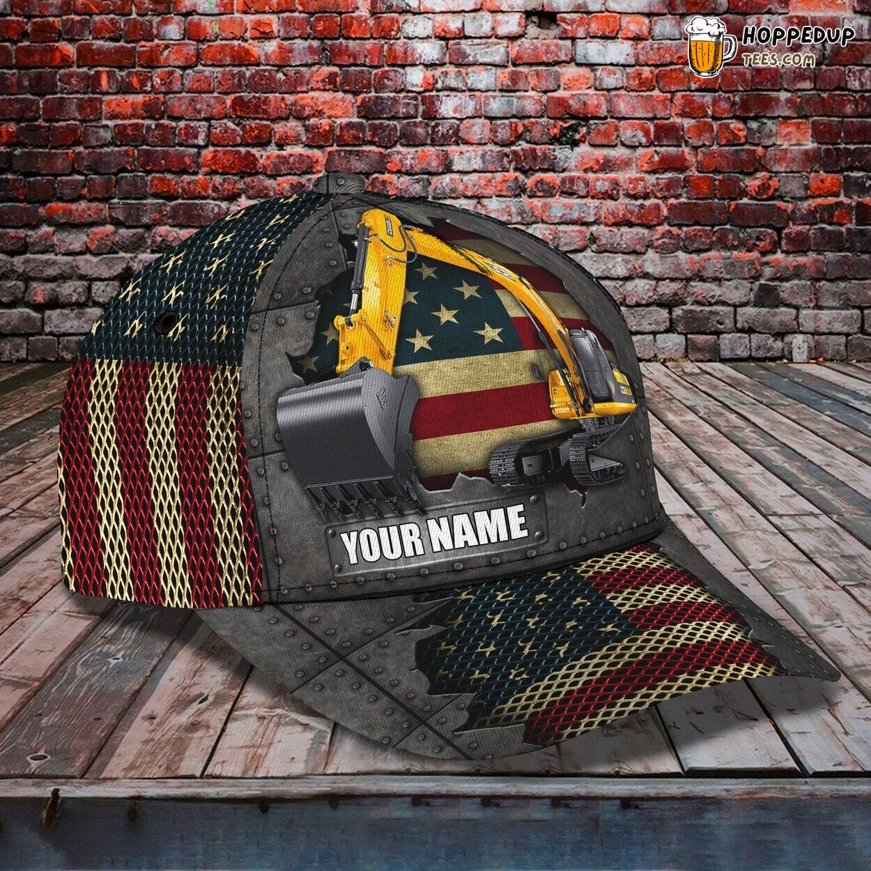 Groundbreaker Tribute 3D Classic Cap Excavator Personalized Name Design