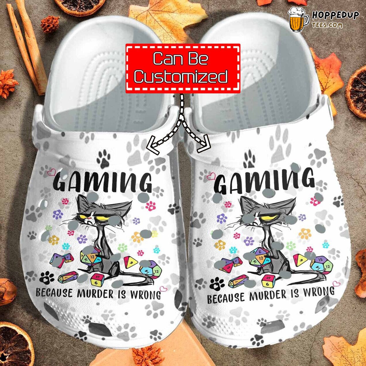 Grumpy Cat Gaming Murder Is Wrong Personalized Clog Shoes