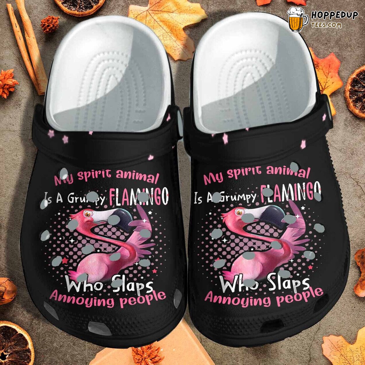 Grumpy Flamingo Spirit Animal Themed Clogs Gift Girls Unique