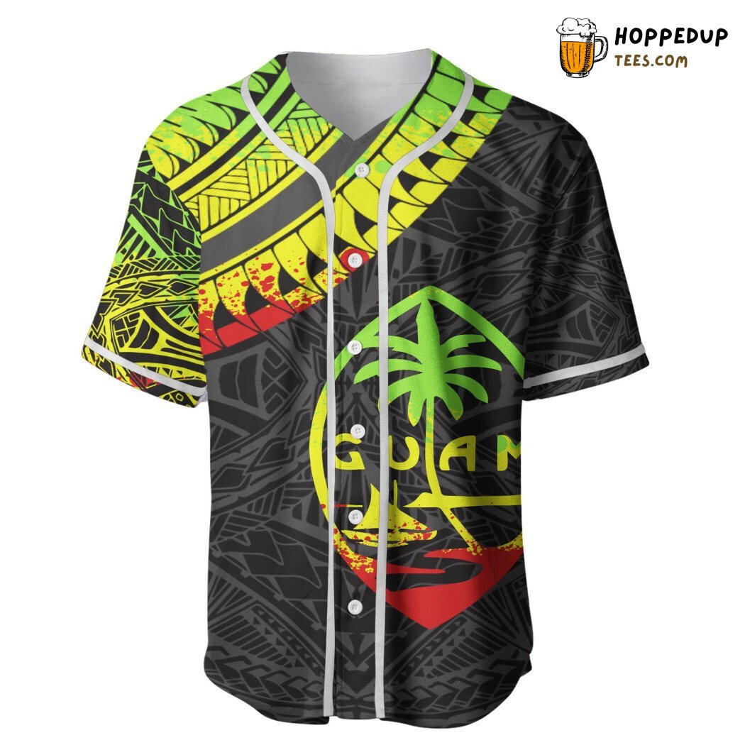 Guam Ginger Lei Pattern Reggae Baseball Tee Jersey Shirts 3D
