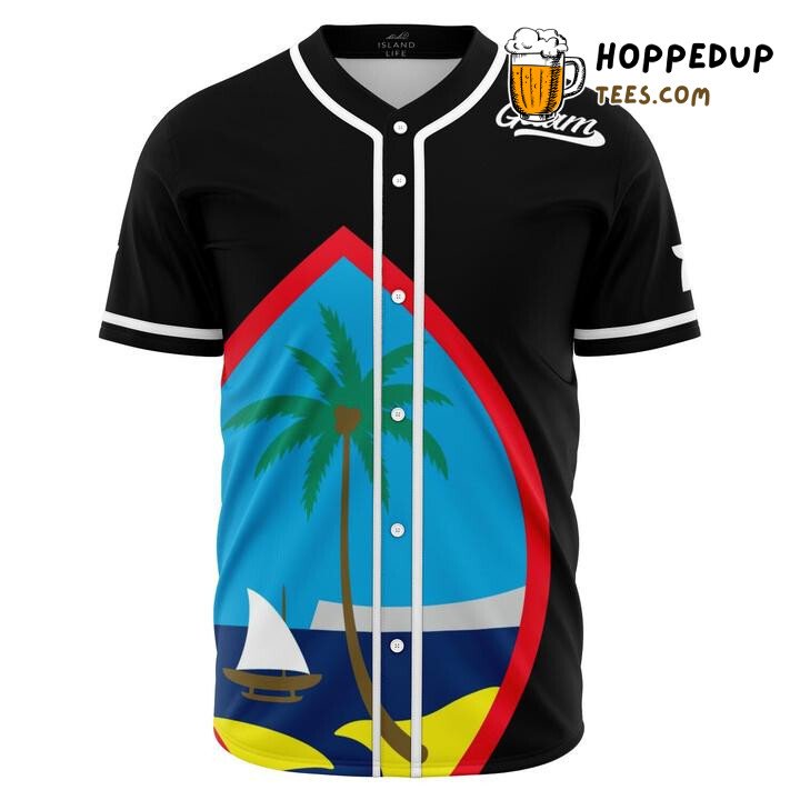 Guam Seal Pride Black 3D Printed Baseball Jersey Shirt Islander