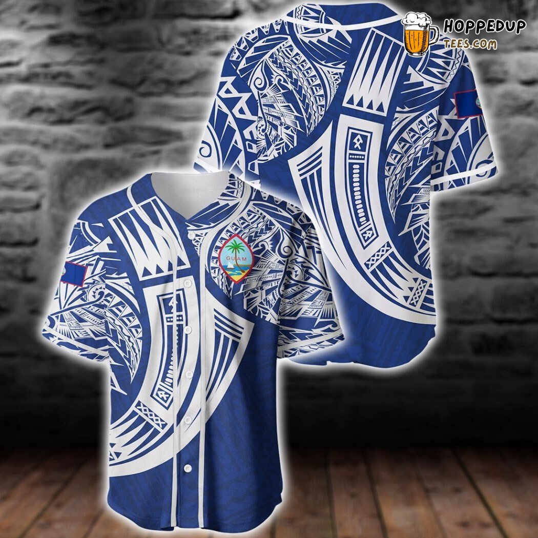 Guam Tribal Polynesian Tattoo Culture 3D Baseball Tee Jersey Top Guam Tribal Polynesian Tattoo Culture 3D Baseball Tee Jersey Top
