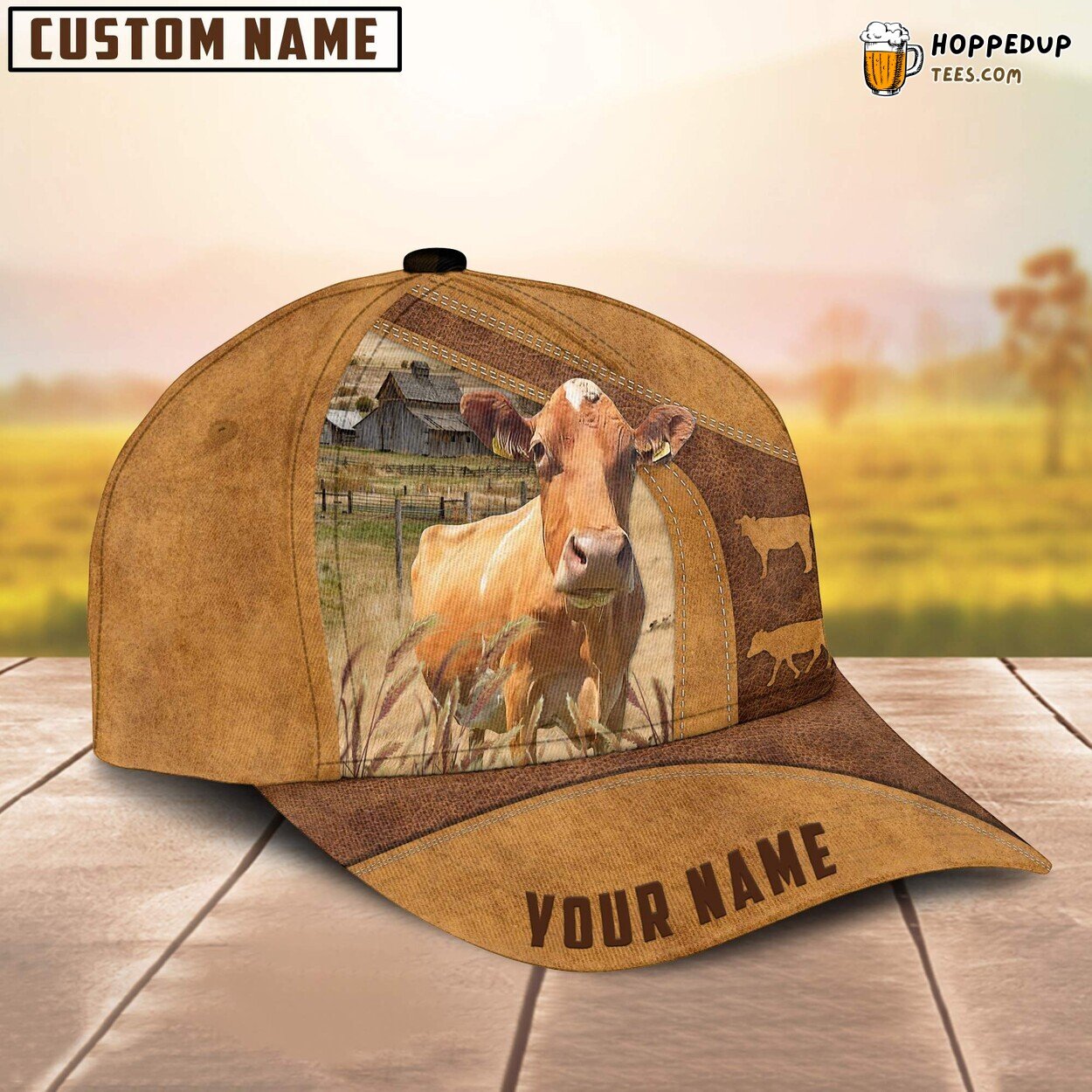 Guernsey Cattle Custom Farm Baseball Cap Ultimate Farmer Lover
