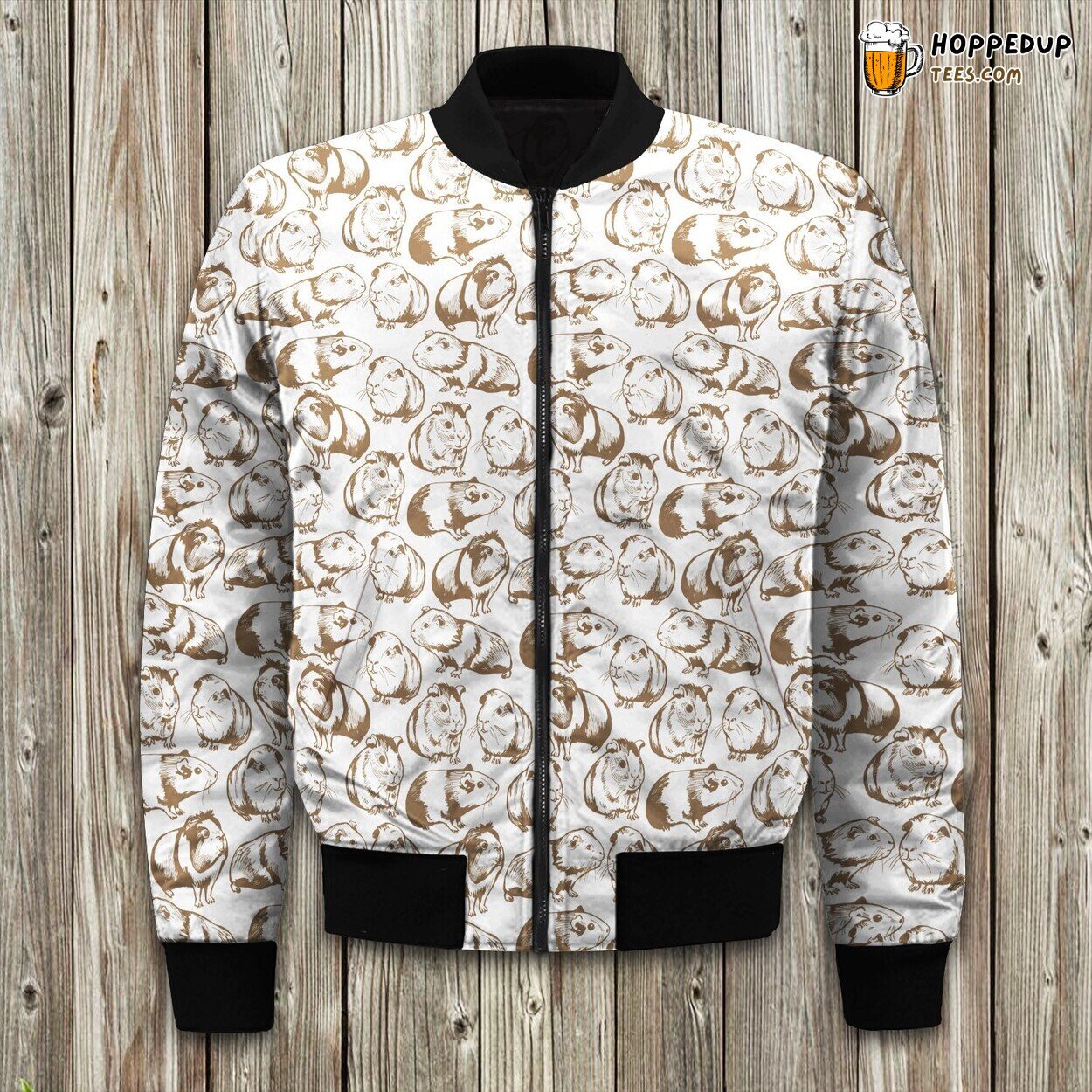 Guinea Pig Hand Drawing Bomber Jacket