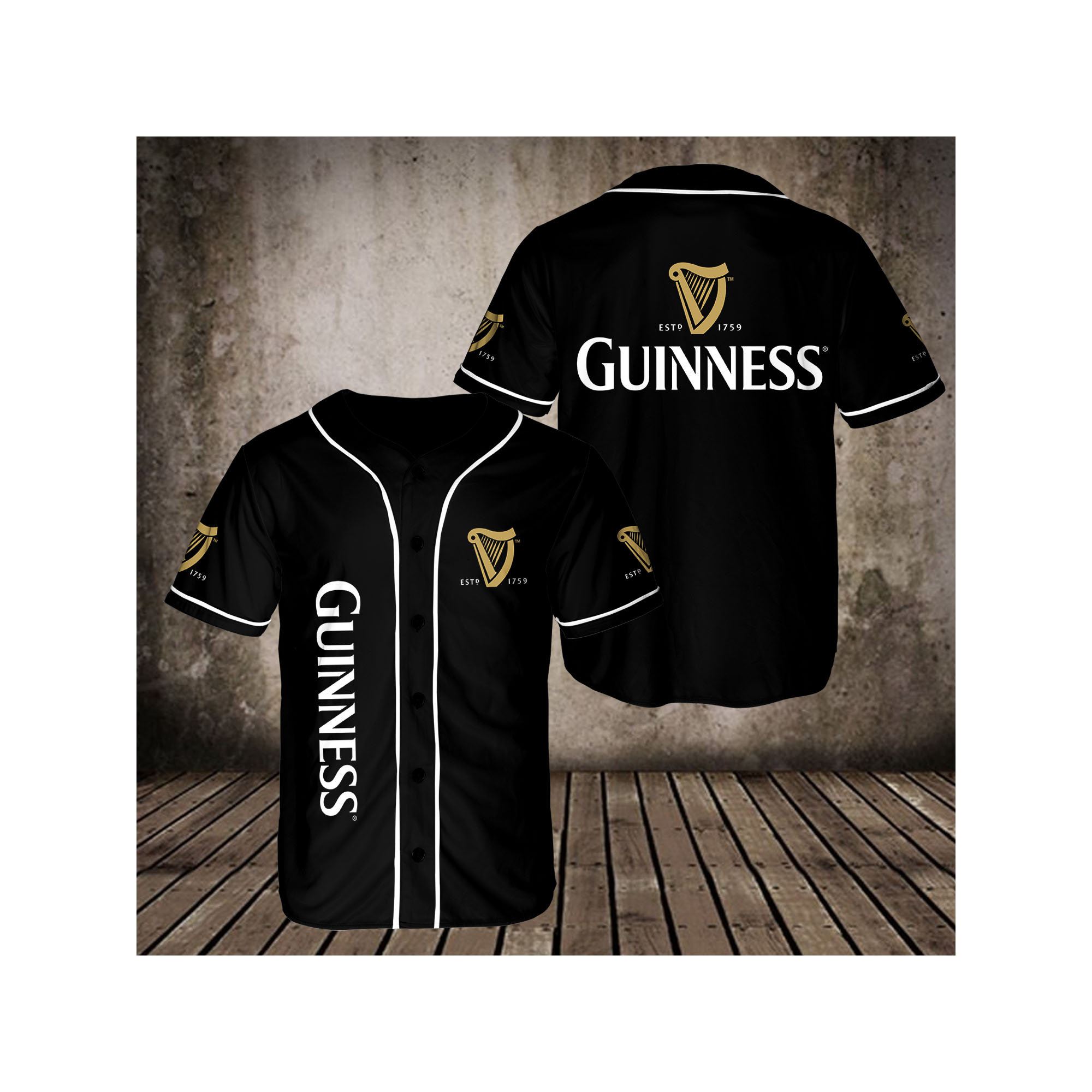 Guinness Beer Baseball Jersey T Shirt Beer Lovers HU