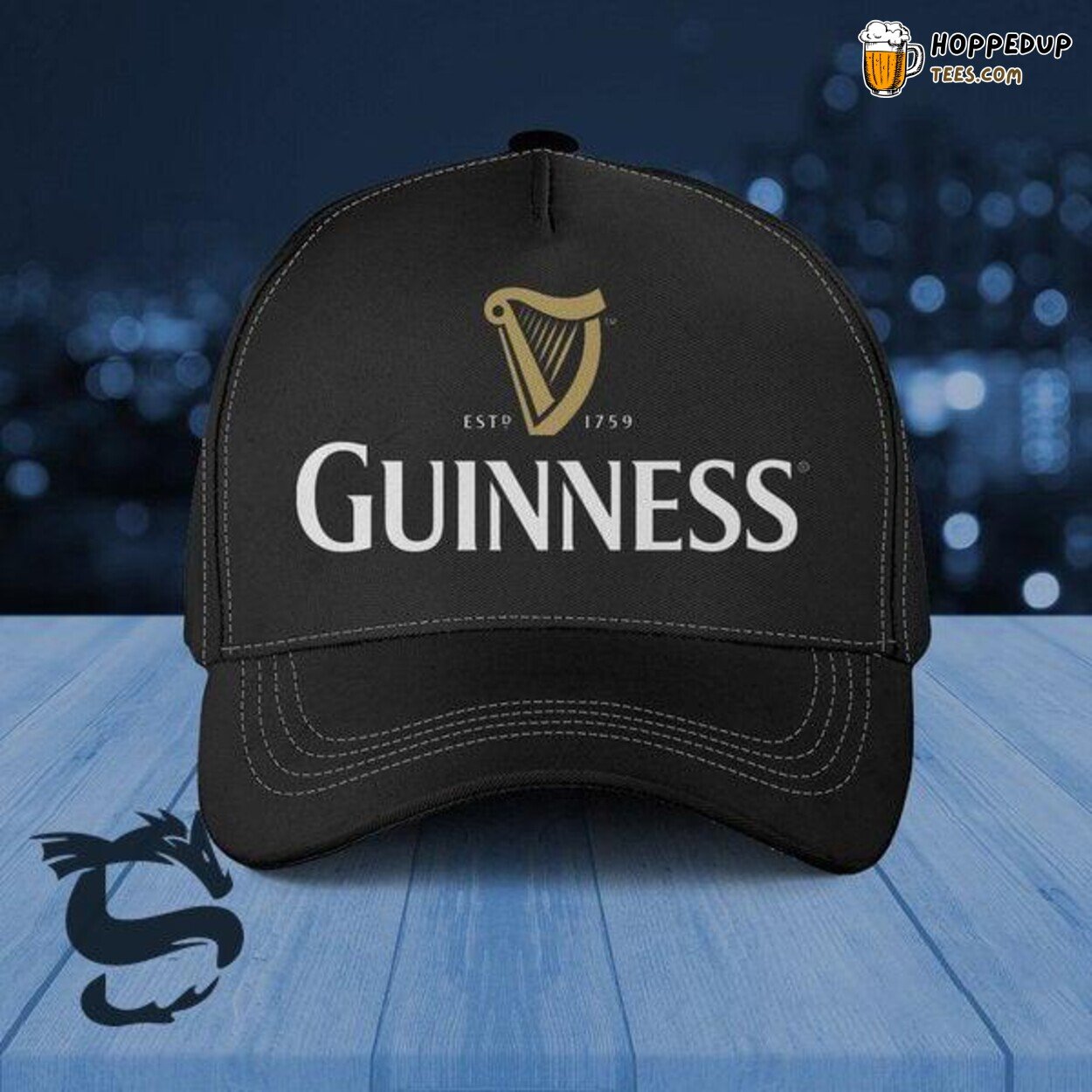 Guinness Beer Basic Cap Irish Stout Classic Black Gold Design