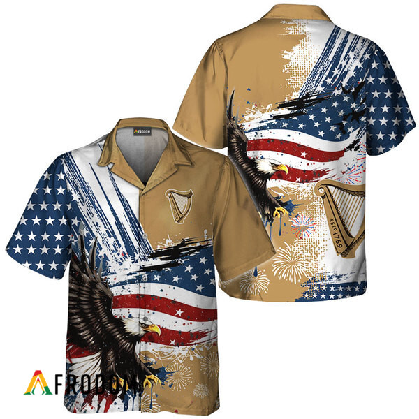 Guinness Beer Fourth Of July Eagle Hawaiian Shirt HU
