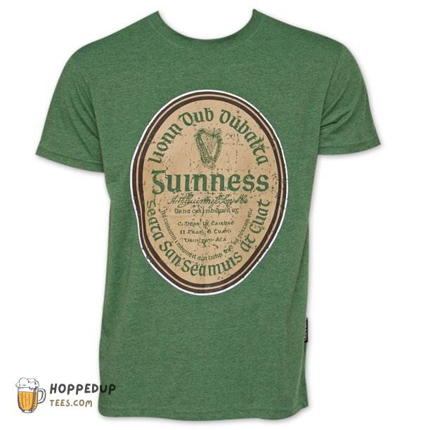 Guinness Beer Gaelic Label Heather T-Shirt