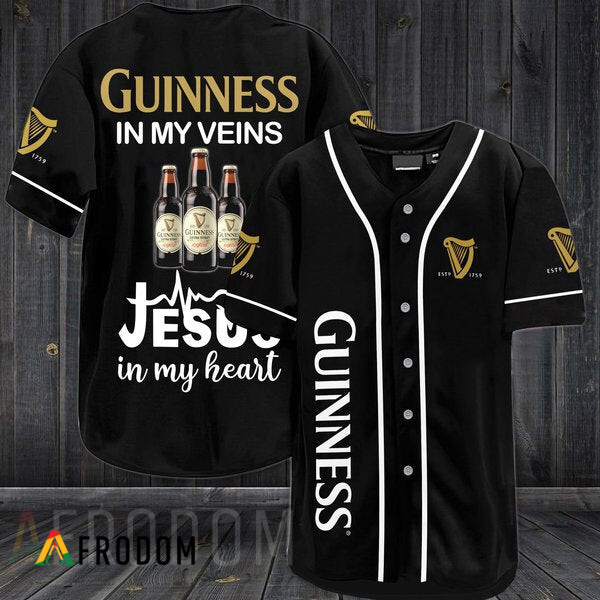 Guinness Beer In My Veins Baseball Jersey HU