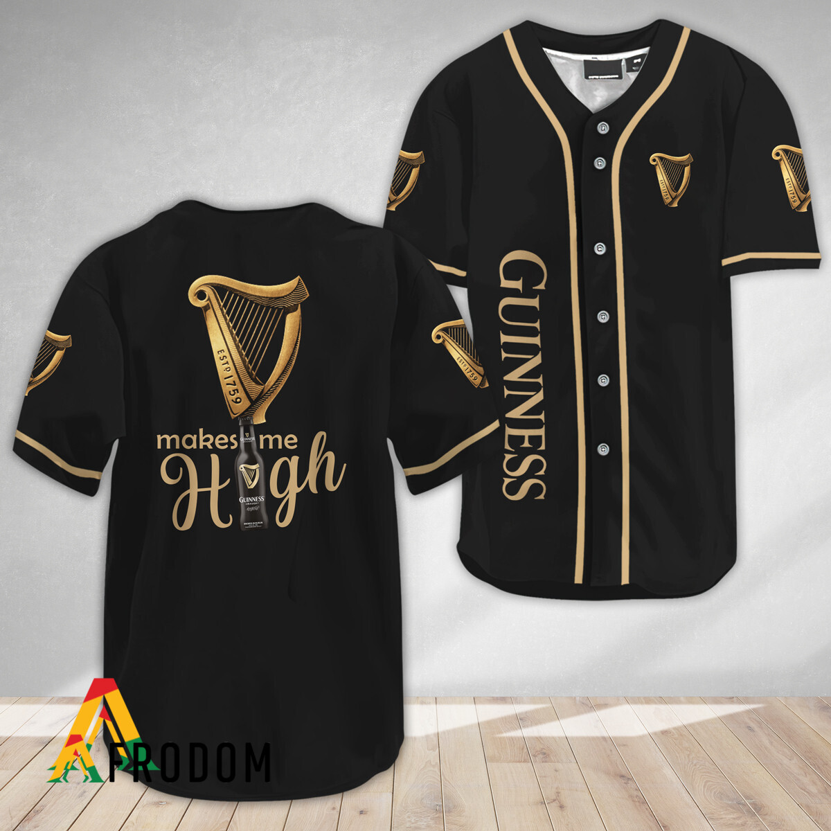 Guinness Beer Make Me High Baseball Jersey HU