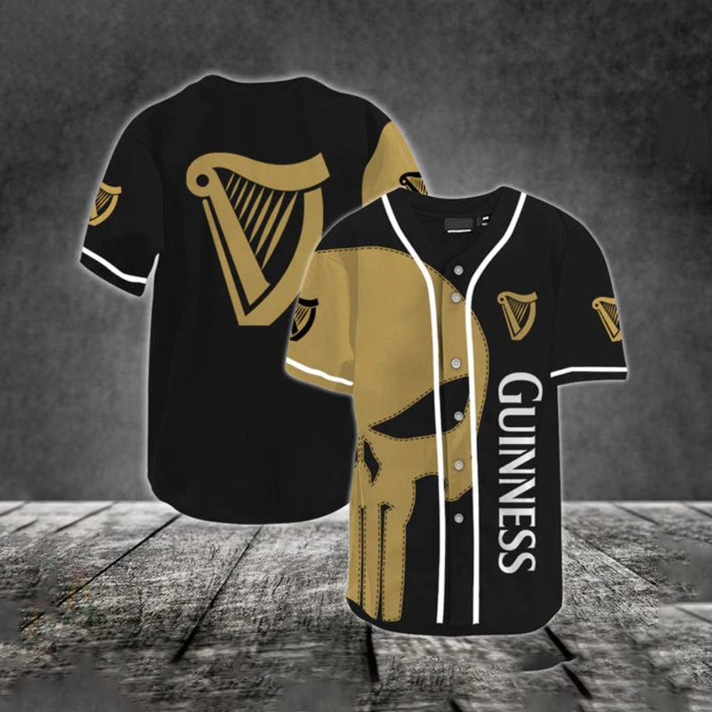 Guinness Beer Skull Baseball Jersey Christmas Gift HU