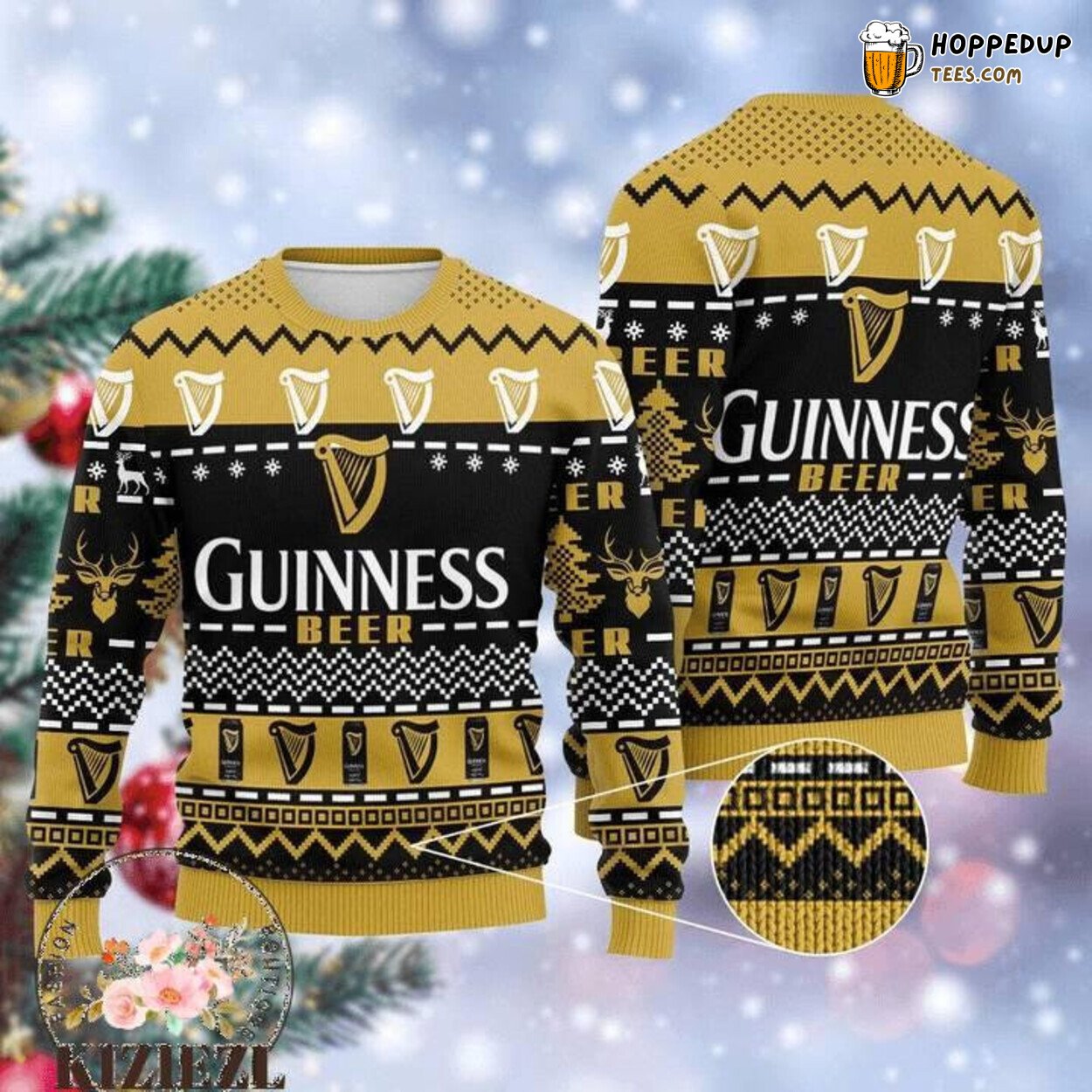 Guinness Beer Themed Ugly Christmas Sweater Men Women Xmas Wear
