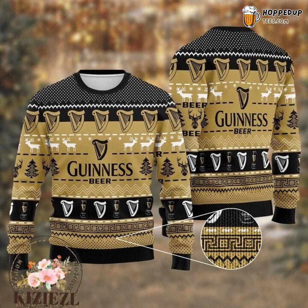 Guinness Beer Ugly Christmas Sweater Festive Men Women Design
