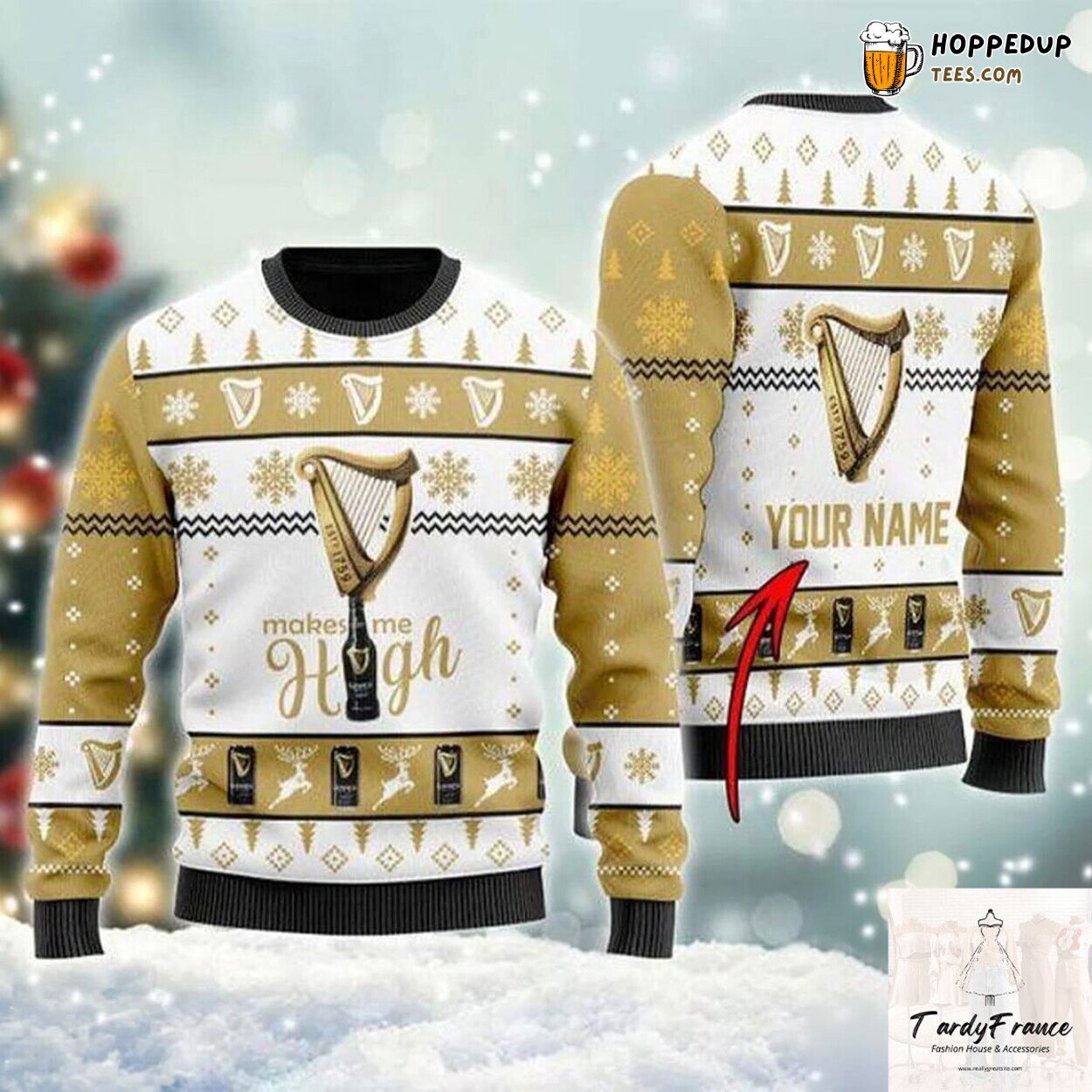 Guinness Beer Unique Design Ugly Christmas Sweater Women Men Gift Idea