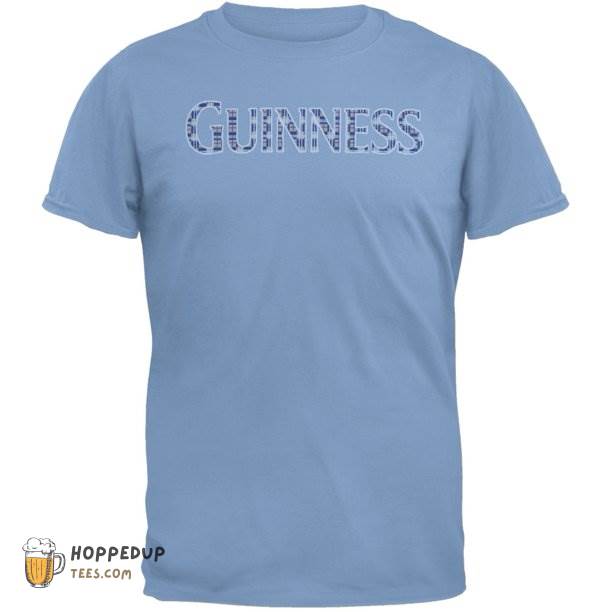 Guinness Blue Plaid Custom T Shirt