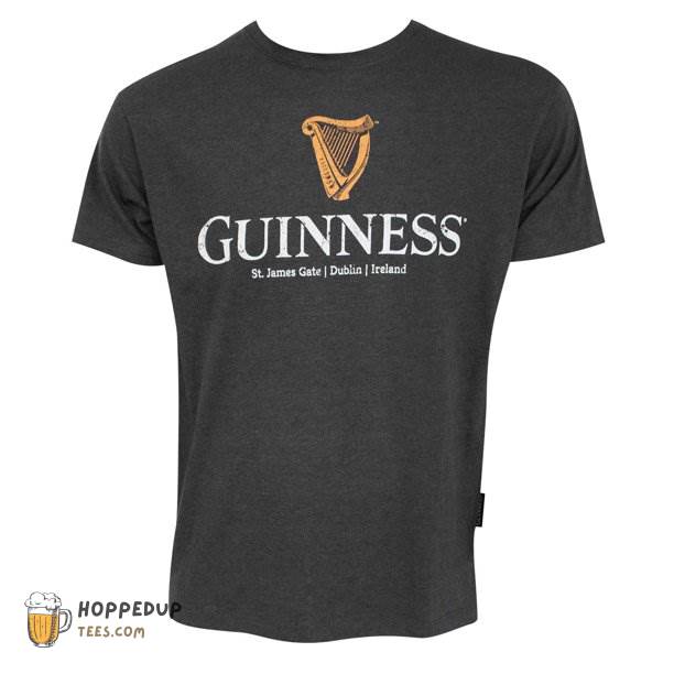 Guinness Charcoal Grey Harp Custom T Shirt