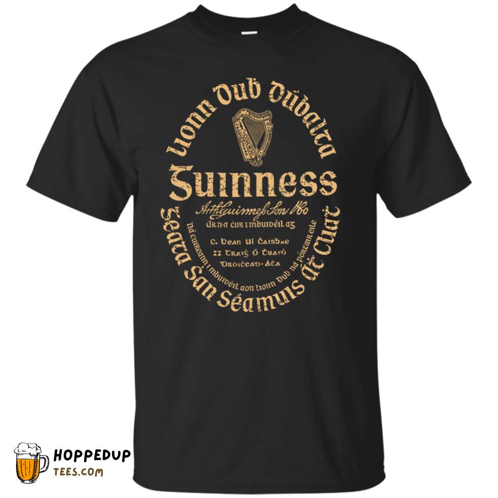 Guinness Color Oval Worn Label Pattern Custom T-Shirt HU