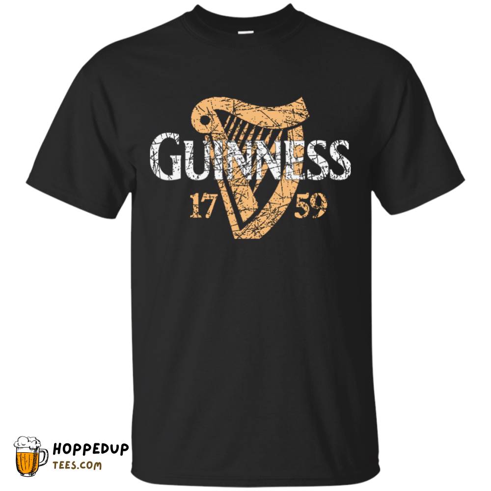 Guinness Colorful Worn Label Pattern Custom Tee HU