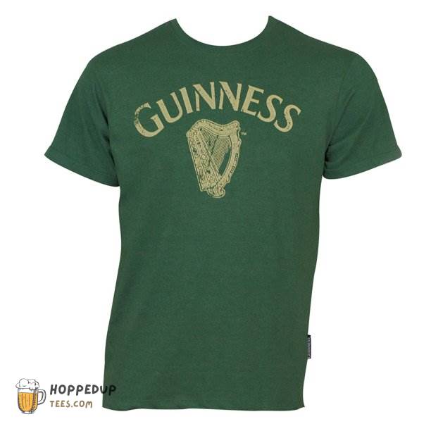 Guinness Green Distressed Harp T-Shirt