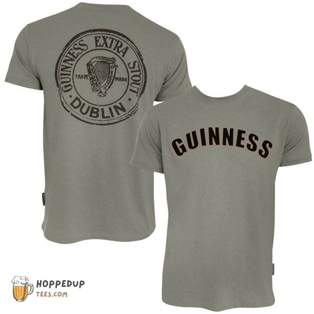 Guinness Heather Green Bottle Cap Custom T-Shirt