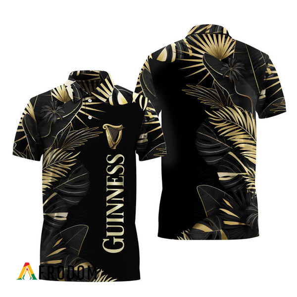 Guinness Tropical Palm Hawaiian Polo Shirt HU