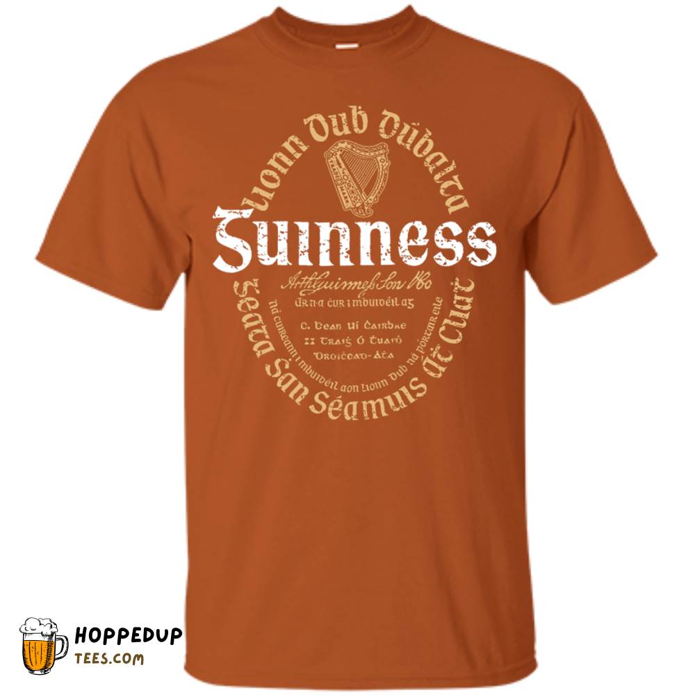 Guinness Vibrant Oval Worn Label Pattern Tee HU