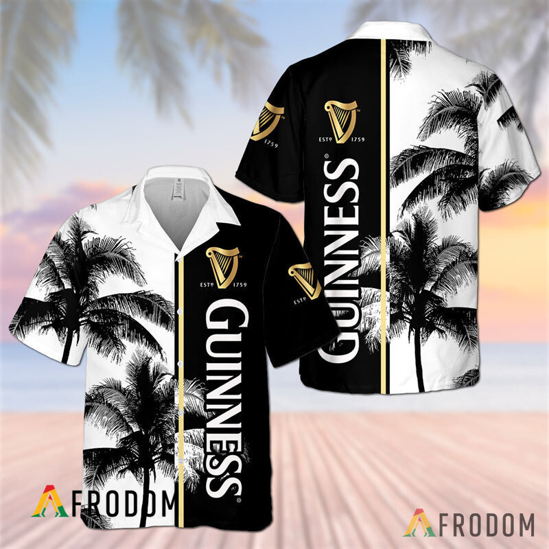 GuinnessBeer Coconut Trees Hawaiian Shirt HU