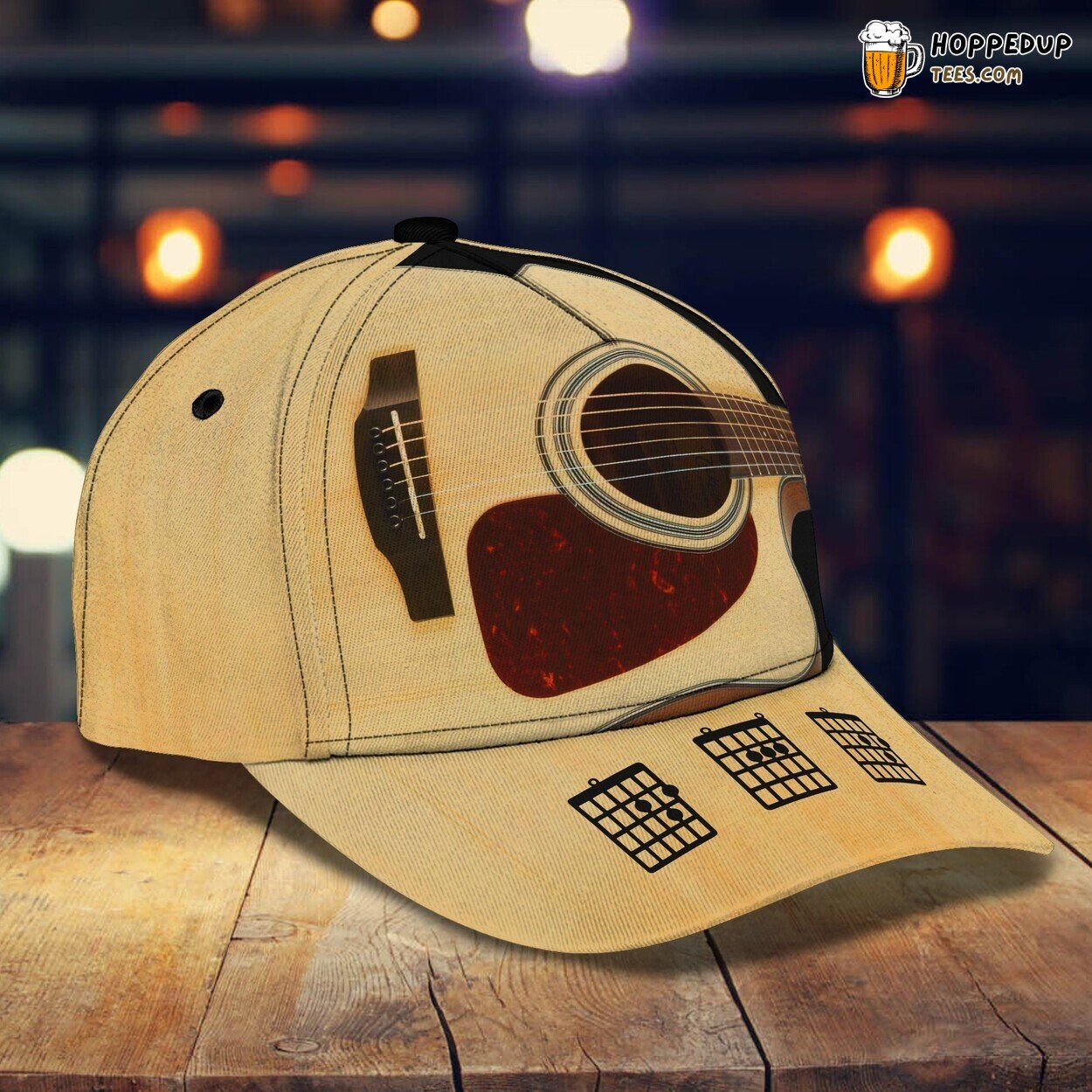 Guitar Classic Design 3D Cap Unique Authentic Premium Series Edition Look