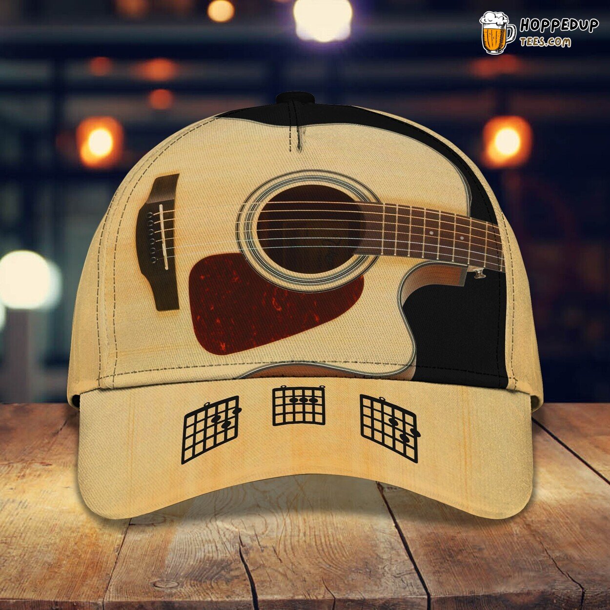 Guitar Classic Design 3D Cap Unique Authentic Premium Series Edition Look