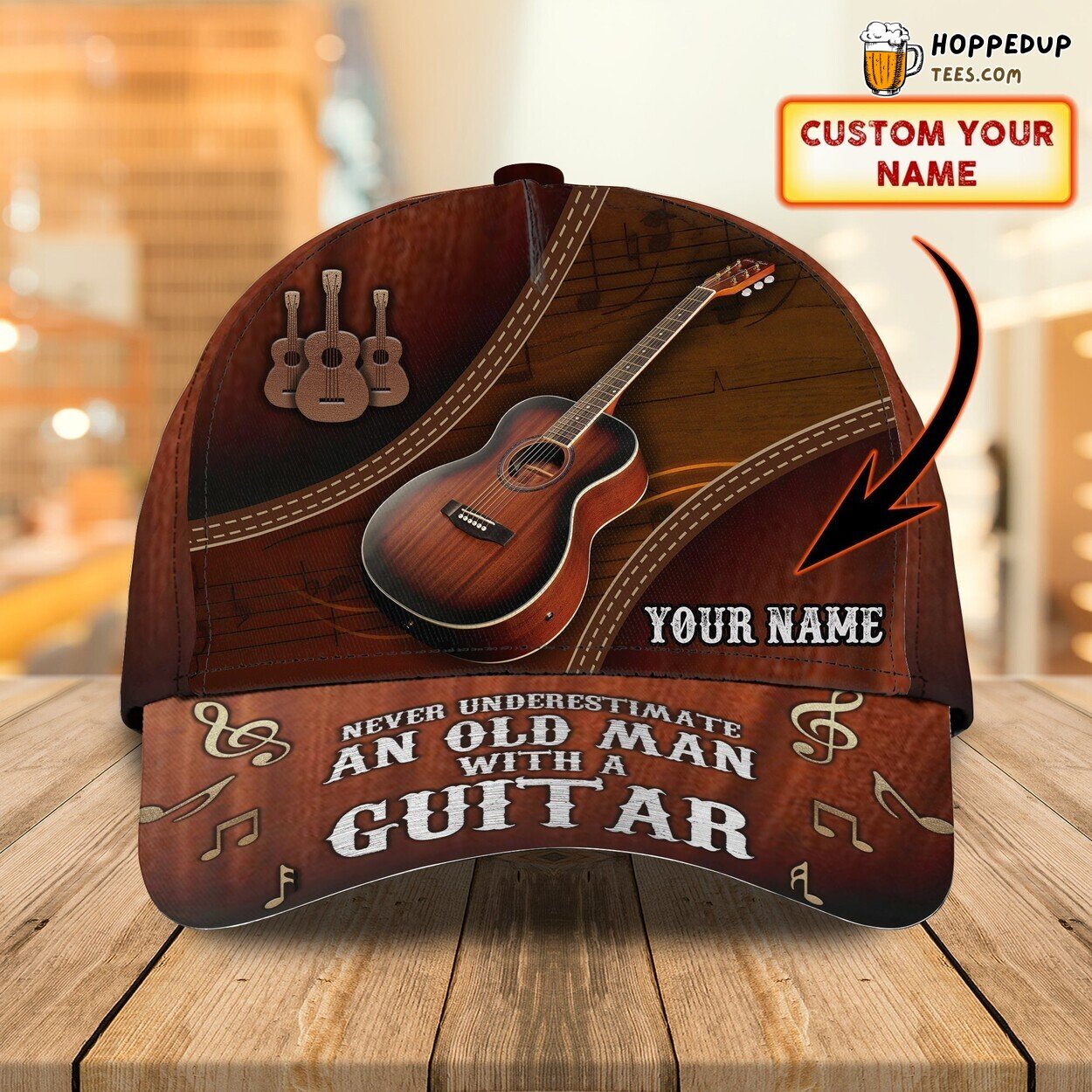 Guitar Enthusiast’s Choice 3D Classic Cap Personalized Unique Design
