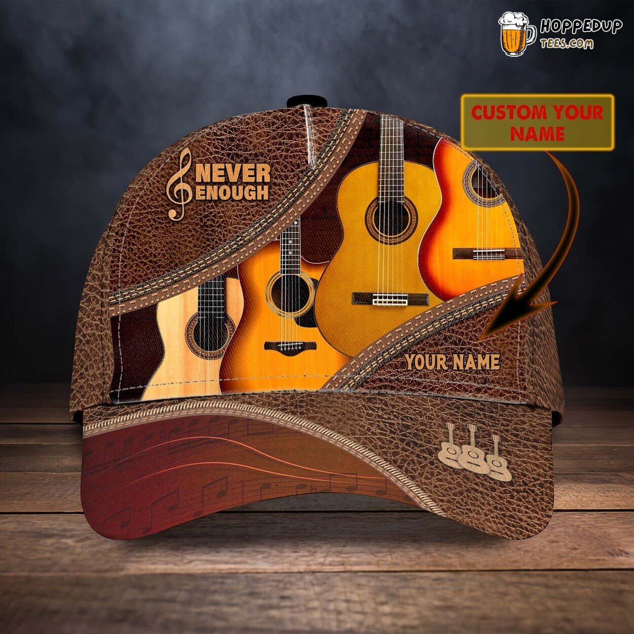 Guitar Enthusiast’s Love 3D Classic Cap Personalized Name Unique Design