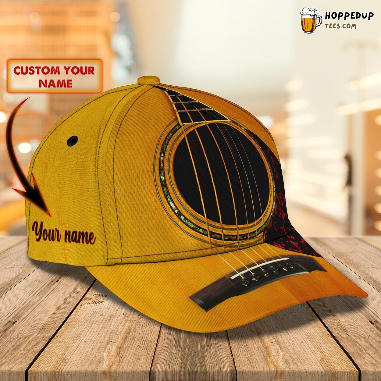 Guitar Exclusive 3D Classic Cap Personalized Name Premium Unique Design