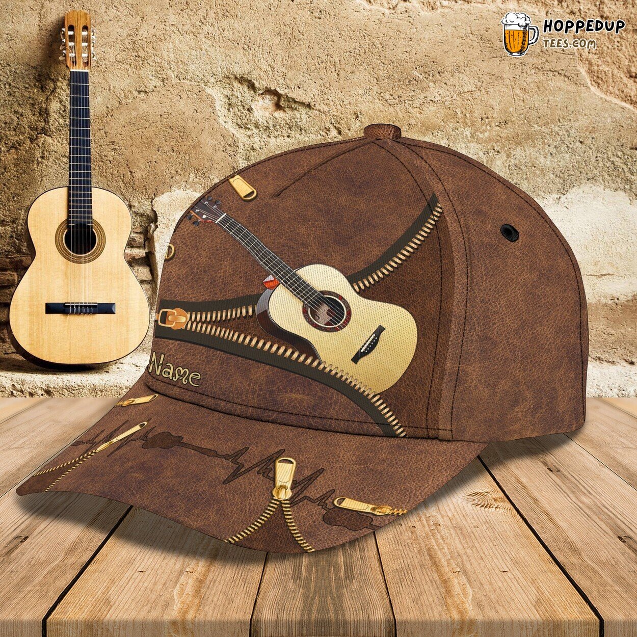 Guitar Lovers Series 3D Classic Cap Personalized Name Unique Design Look