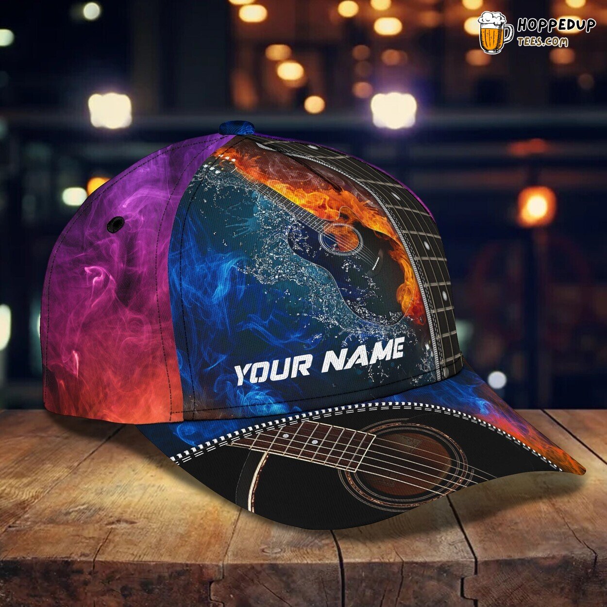 Guitar Lover’s Tribute 3D Classic Cap Personalized Unique Design Name