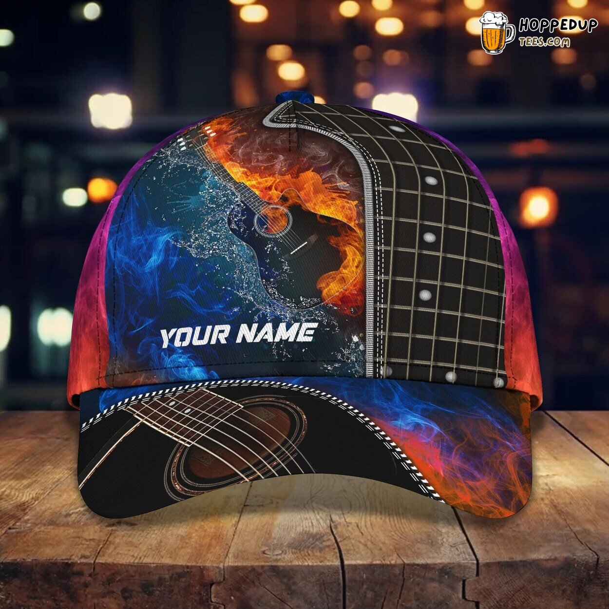 Guitar Lover’s Tribute 3D Classic Cap Personalized Unique Design Name