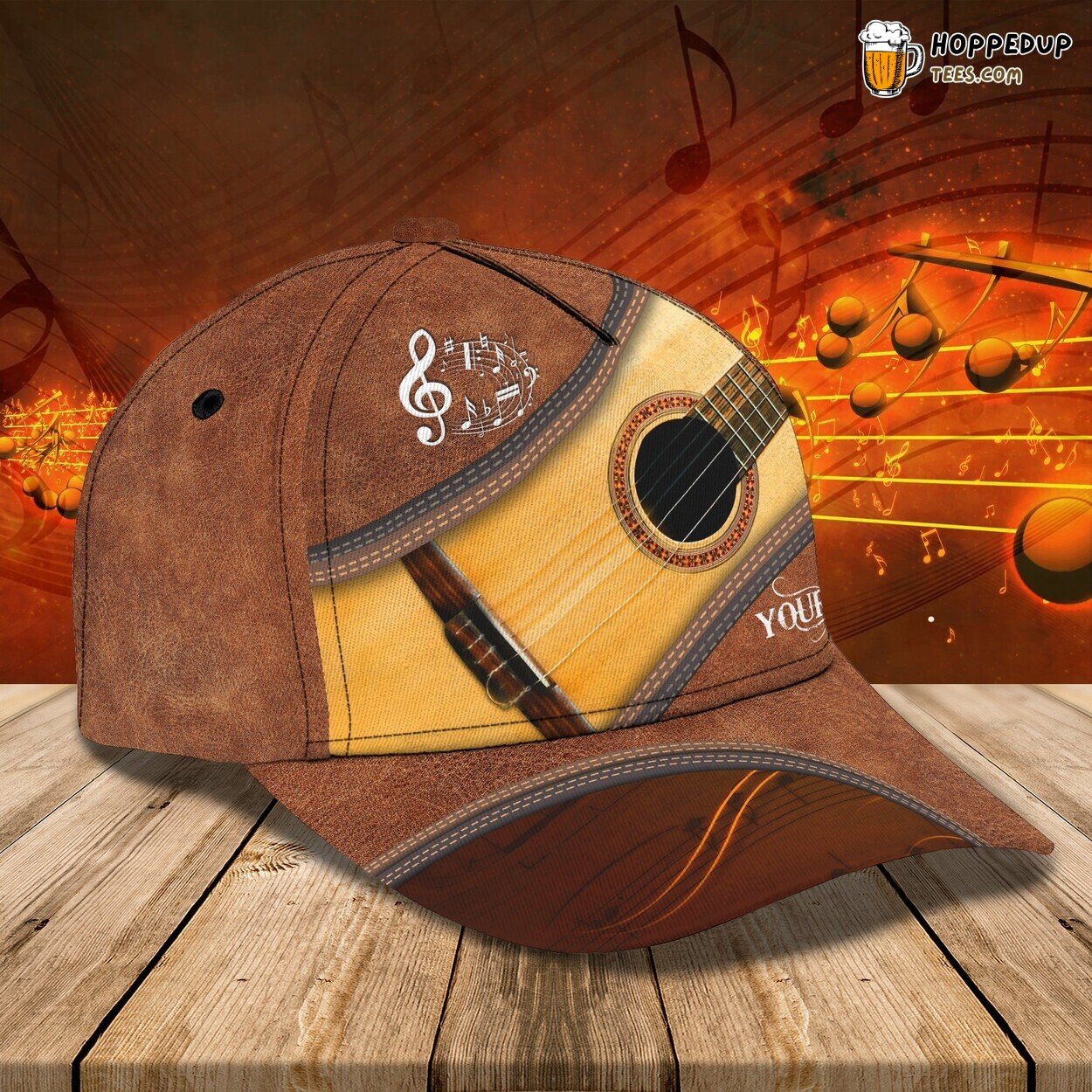 Guitar Vibes 3D Classic Cap Personalized Name Unique Series Edition Look