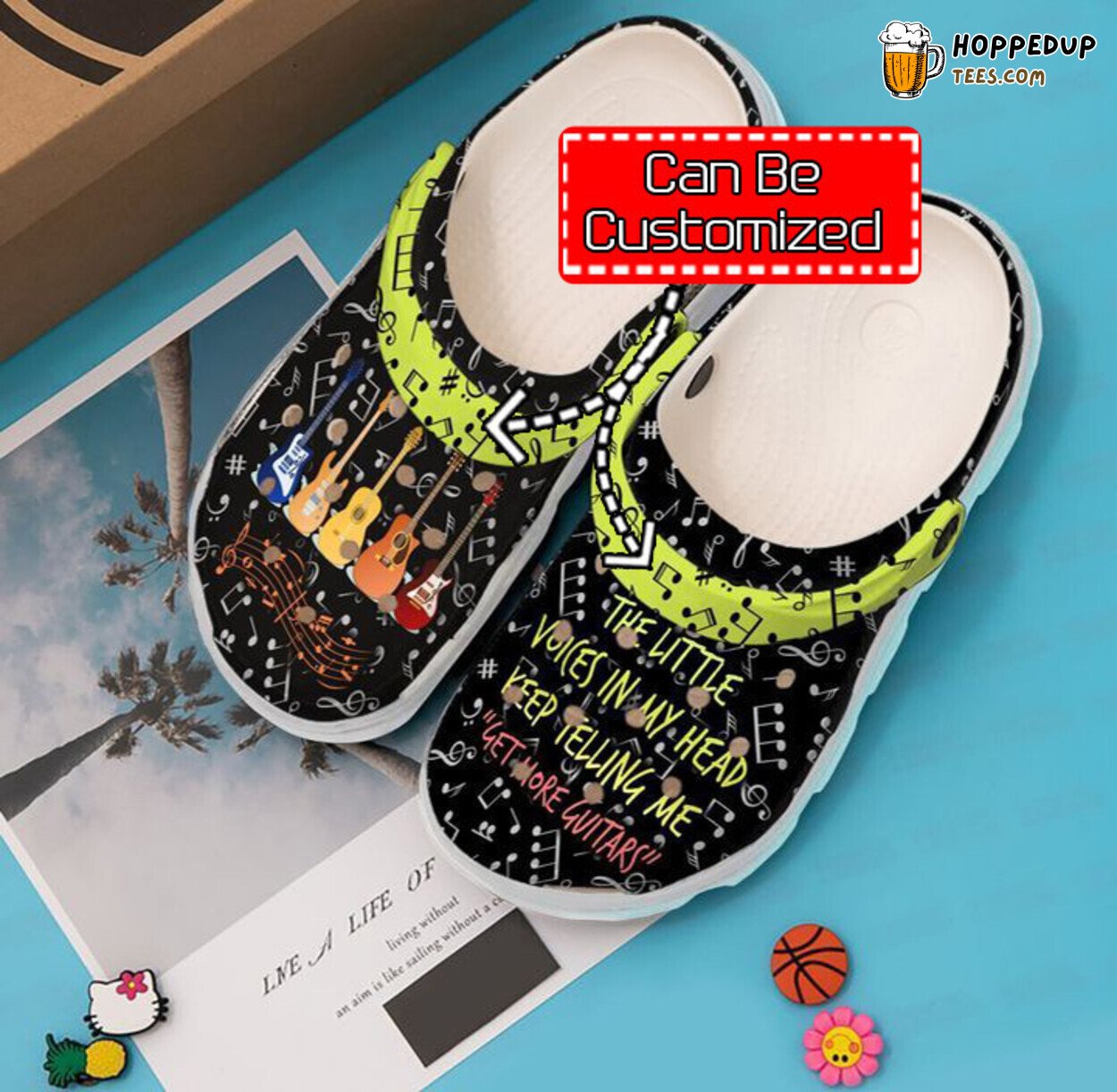 Guitar Voices Head Theme Clogs Shoes Unique Comfortable Style