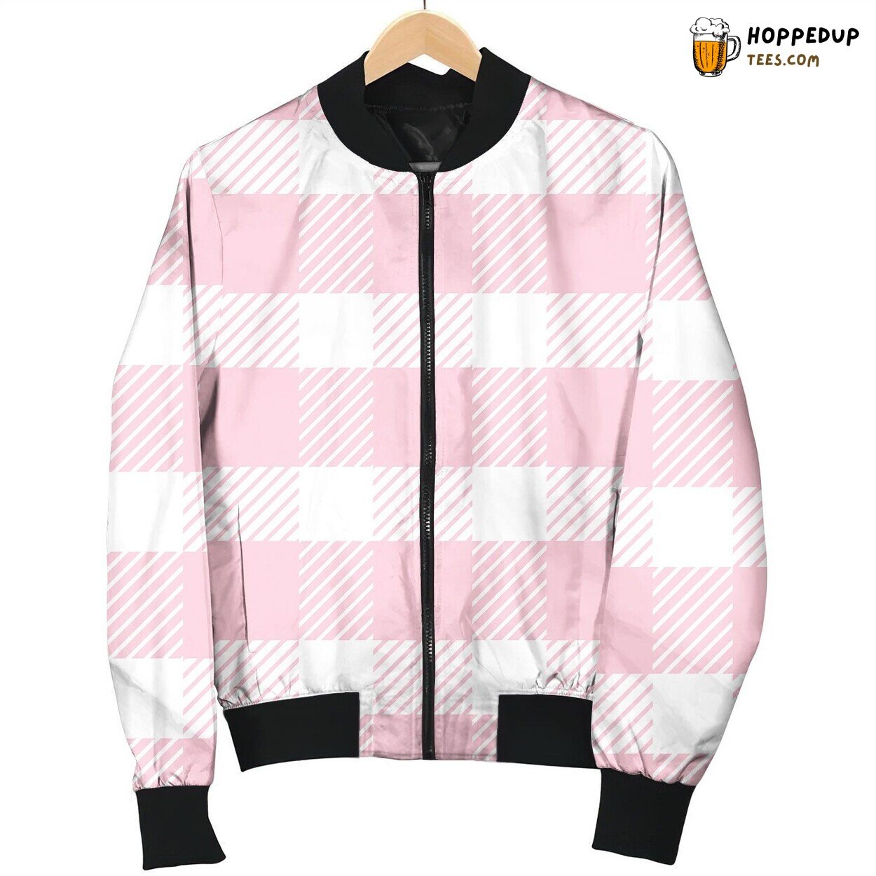 Gun Club Check Pattern Winter Bomber Jacket Classic Style Trend