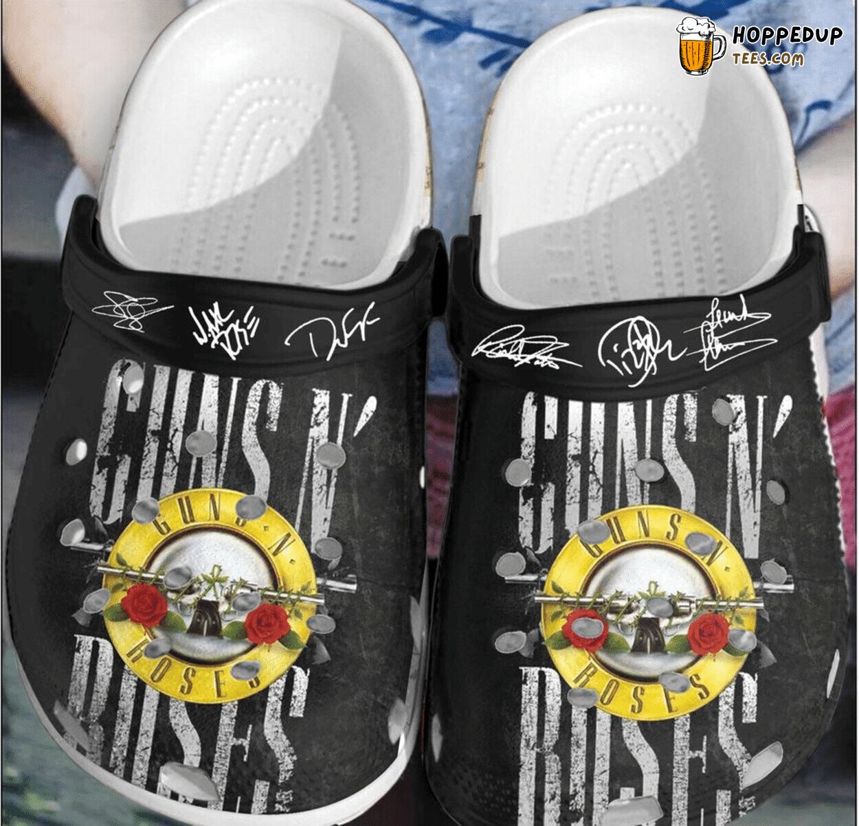 Guns N Roses Themed Comfortable Classic Clog Shoes Unique Style