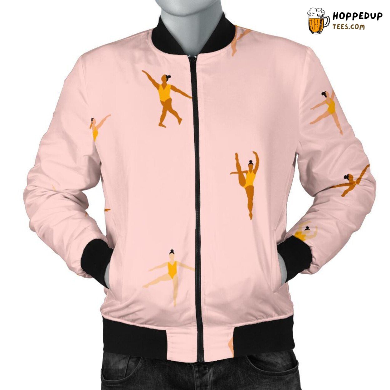 Gymnastics Elegance Display Men’s Bomber Jacket Unique Essence Pattern Art