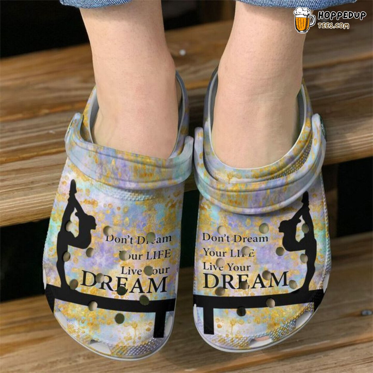 Gymnastics Live Your Dream Themed Comfortable Unique Design Clogs