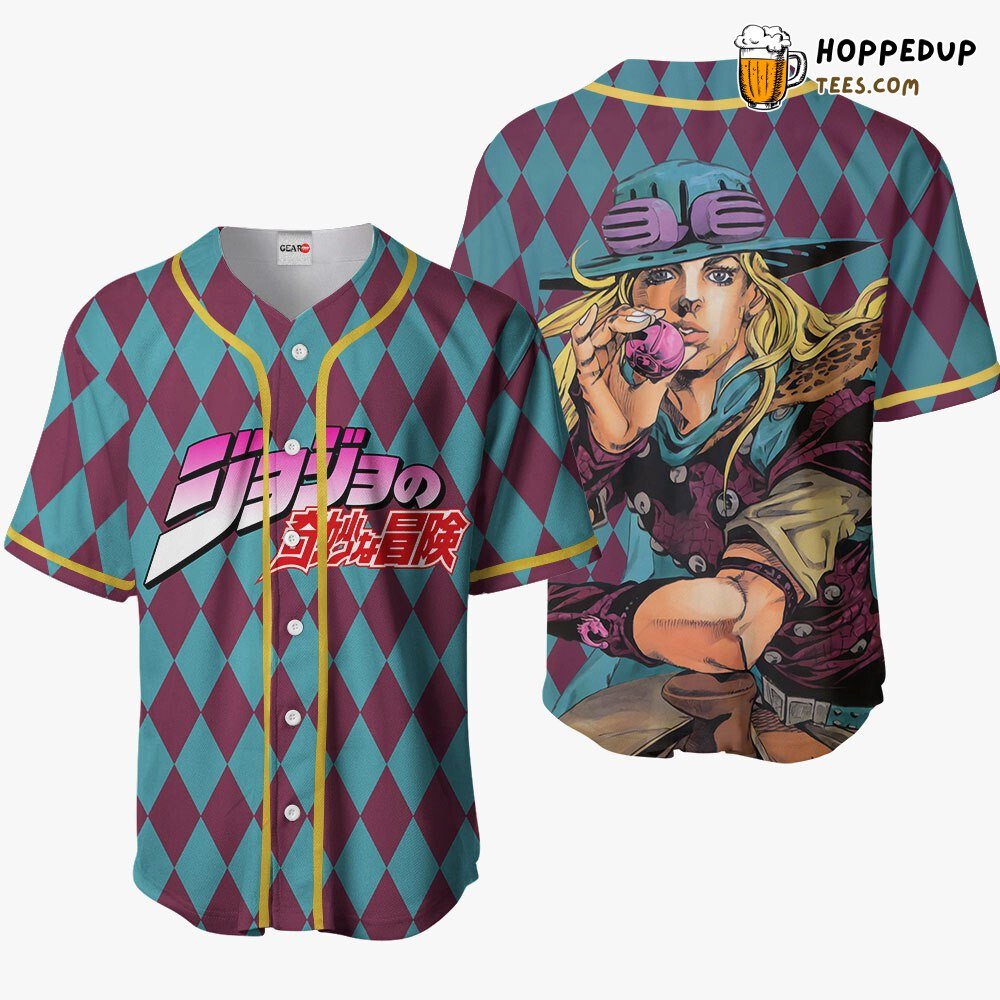 Gyro Zeppeli JJBA Distinctive Design Anime Baseball Jersey Unique Shirt