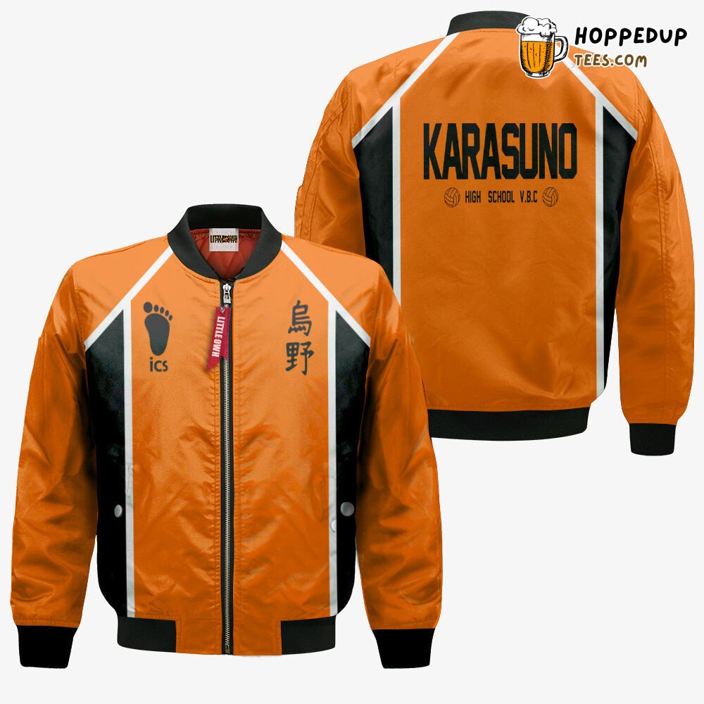 Haikyuu Inspired Karasuno Libero Unique Bomber Jacket Design