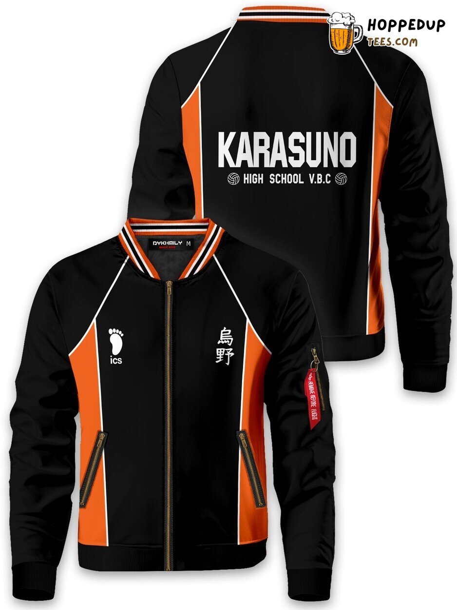 Haikyuu Karasuno Themed Bomber Jacket Unique Design Edition