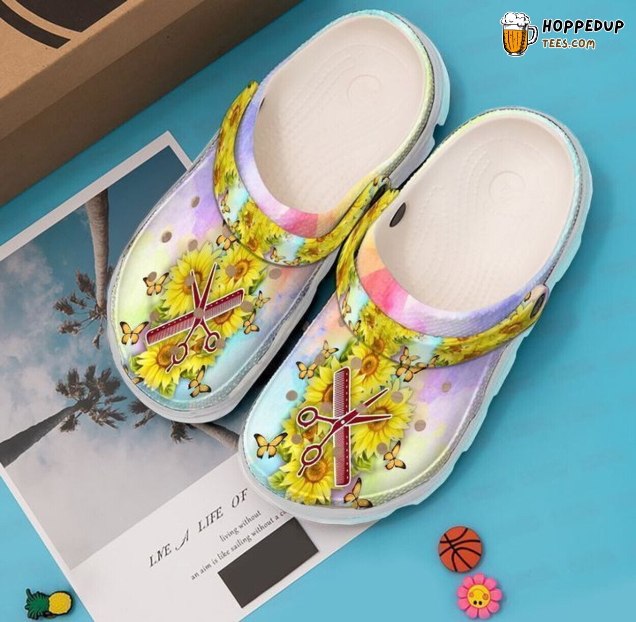 Hairstylist Inspired Rainbow Unique Design Comfortable Clog Shoes
